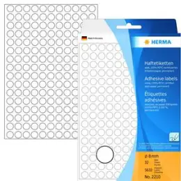 Markierungspunkte Herma 2210 Ø 8mm weiß, Pack 5632 Stk/32 Blatt