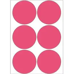 Markierungspunkte Herma 2286 Ø 50mm leuchtrot, Pack 144 Stk