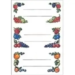 Küchen-Etiketten Herma 3784 76 x 35 mm Beerenarrangements, Pack 10 x 12 Stk