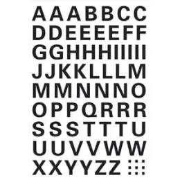 Selbstklebende Buchstaben Herma 4158 10mm A-Z wetterfest schwarz Folie schwarz, Pack 10 x 1 Blatt