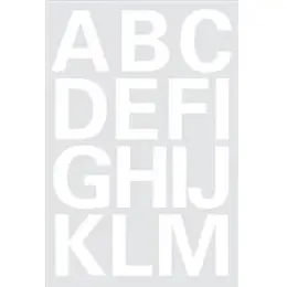 Selbstklebende Buchstaben Herma 4169 25mm weiß wetterfest A-Z Folie, Pack 2 Blatt