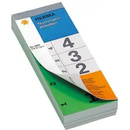 Nummernblock Herma 4895 2-fach grün 1-500 selbstklebend 28x56mm
