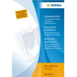 Ausweishüllen Herma 5014 65x100mm transparent, Pack 625 Stk