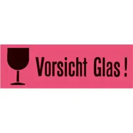 Versandzettel Herma 6750 39x118mm selbstklebend "Vorsicht Glas", Pack 1000 Stk