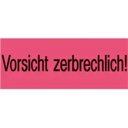 Versandzettel Herma 6758 39x118mm selbstklebend "Vorsicht zerbrechlich", Pack 1000 Stk