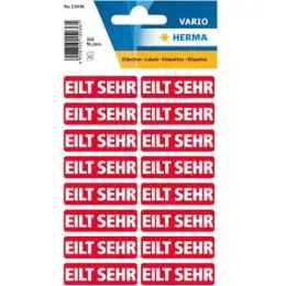 Text-Etiketten Herma 15036 Vario Eilt sehr 12,5 x 40 mm, Pack 320 Stk/20 Blatt