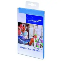 Flipchartnotizen Legamaster 7-159410 Magic-Chart Notes blau 10x20cm PP reißfest, Pack 100 Stk