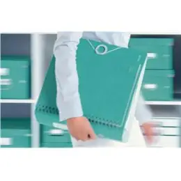 Ordner Leitz 1106-00-51 11060051 Wow A4, 80mm, gewölbt, Polyfoam, eisblau