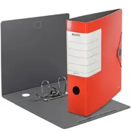 Ordner Leitz 1112-00-20 11120020 Solid A4, 82mm, Polyfoam, Gummizug, Wechselfenster, hellrot