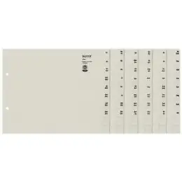 Registerserie Leitz 1354-00-85 13540085 A4 A-Z 200-Ordner grau aus Tauenpapier