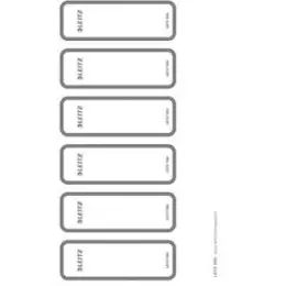 Ordner-Rückenschild Etiketten Leitz 1693-00-85 16930085 grau selbstklebend schmal PC für Ordner 1006, Pack 60 Stk