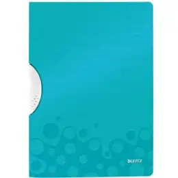 Klemmhefter Leitz 4185-00-51 41850051 ColorClip Wow A4 eisblau PP für 30 Blatt, Pack 10 Stk