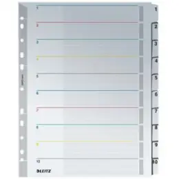 Zahlen-Register Leitz 4331-00-00 43310000 wiederbeschreibbar 1-10, Pack 10 Stk