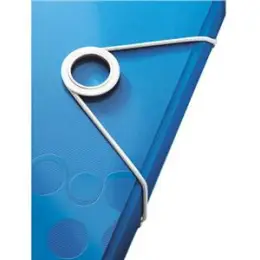 Eckspannermappe Leitz 4599-00-36 45990036 Wow blau-metallic A4 PP für 150 Blatt, Pack 10 Stk