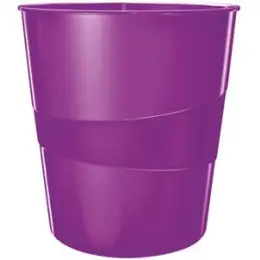 Papierkorb Leitz 5278-10-62 52781062 Wow 15 Liter violett, Pack 6 Stk