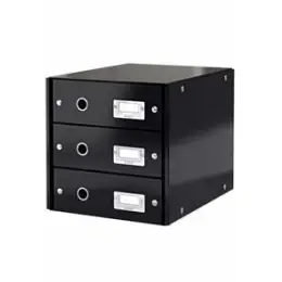 Schubladenset Leitz 6048-00-95 60480095 Click & Store schwarz 3 Schubladen