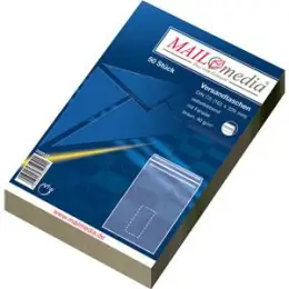 Versandtasche Mailmedia 30022379 359517 C5 mit Fenster selbstklebend braun 90g, Pack 50 Stk
