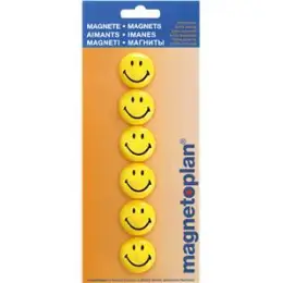 Magnet-Smiley Magnetoplan 16672 mittel Ø 30mm, Pack 6 Stk