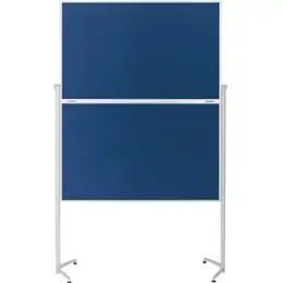Moderationstafel Magnetoplan 1151303 evolution plus 120x150cm blau Filz klappbar, mobil, Rahmen Alu eloxiert