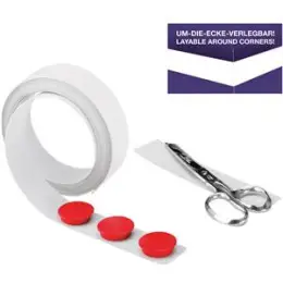 Magnetband Magnetoplan 5705105 metall weiß 35mmx5m Rolle selbstklebend