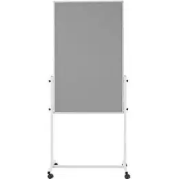 Universal-Board Magnetoplan 11112101 75x120cm grau, Filz und magnethaftende Schreibfläche