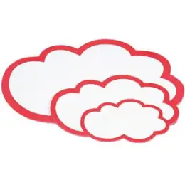 Moderationskarten Magnetoplan 111152003 Wolke 43x26,5cm weiß/rot, Pack 20 Stk