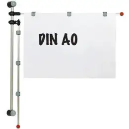 Planhalter-Wand Maul 6253084 grau 2 Schwenkarme 3 Magnetclips