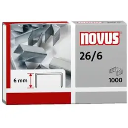 Heftklammern Novus 040-0056 26/6 verzinkt, Pack 1000 Stk