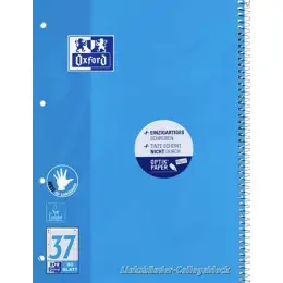 Collegeblock Oxford 100050404 A4+ liniert 80 Blatt 90g für Linkshänder Rand beidseitig, Pack 10 Stk