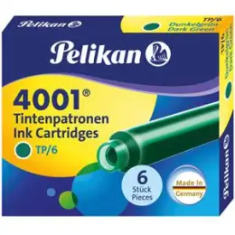 Tintenpatrone Pelikan 300087 4001 klein dunkelgrün, Pack 10 x 6 Stk
