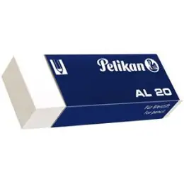 Radierer Pelikan 619643 AL20 weiß Plastik für Blei- und Buntstifte Maße: 65x21x12mm