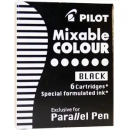 Kalligrafiestift-Tintenpatrone Pilot IC-P3-S6-B 1108001 Parallel Pen schwarz, Pack 6 Stk
