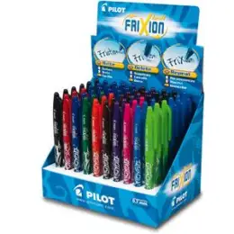 Tintenroller Pilot BL-FR7-60DPK-N 2260D60N FriXion ball 0.7 0,4mm, Edelstahlspitze, Wechselmine, mit Kappe, schwarz, rot, grün, orange, pink, hellgrün, blau, braun, violett, hellblau, Display 60 Stk