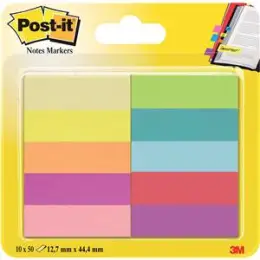 Haftstreifen Post-it 670-10AB Page Marker 12,7 x 44,4 mm neonfarben 670 10 Blöcke á 50 Blatt