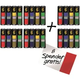 Haftstreifen Post-it 683-4+2 Index Mini 683-4 Mini Promotion 4x683-4 + 2 gratis, rot, gelb, blau, grün