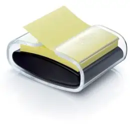 Haftnotizspender Post-it PRO-B1Y Z-Notes schwarz 1x Z-Notes gelb 76x76mm