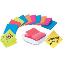 Haftnotizspender Post-it PRO-W12N Z-Notes weiß inkl. 12 Block 76x76mm