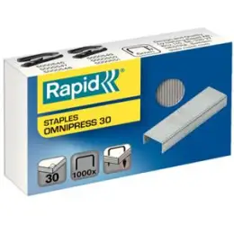 Heftklammern Rapid 5000559 Omnipress 30 verzinkt, Pack 1000 Stk