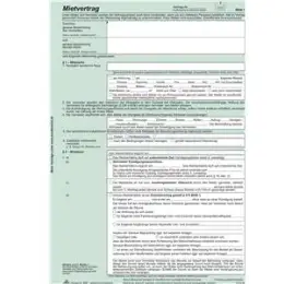 Mietvertrag Wohnungen RNK 523 A4, 3 x 2 Seiten, selbstdurchschreibend SD, Pack 25 Stk