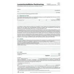 Landwirtschaftlicher Pachtvertrag RNK 555 A4, Pack 10 Stk