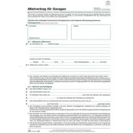 Mietvertrag Garage RNK 553/10 A4, Pack 10 Stk