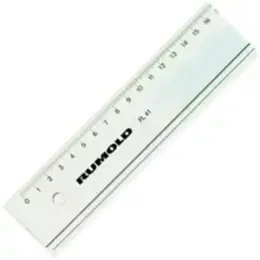 Lineal Rumold FL41/30 30cm Kunststoff transparent mit mm-Teilung auf Facette