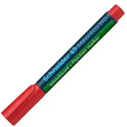 Whiteboardmarker / Flipchartmarker Schneider 111002 Maxx Eco 110 1-3mm, Rundspitze, rot, Pack 10 Stk