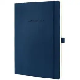Notizbuch Sigel CO317 Conceptum A4 liniert 80g Softcover dunkelblau, Pack 3 Stk