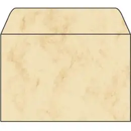 Briefumschlag Sigel DU011 C6 90g Marmor beige, Pack 25 Stk
