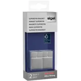 Magnetwürfel Sigel GL707 artverum 2x3x2cm silber, Pack 2 Stk