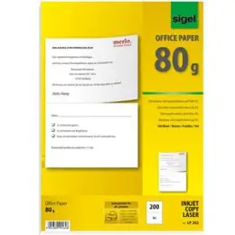 Papier Sigel LP202 Multiprint A4 80g weiß querperforiert auf A5 Microperforation, Pack 100 Blatt