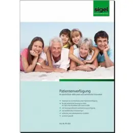 Patientenverfügung Sigel PV450 A4 Vordruckset: 7 Vordrucke + 1 Umschlag, Pack 10 Stk