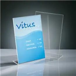 Tischaufsteller Sigel TA213 A3 schräg Acryl