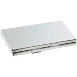 Visitenkartenetui Sigel VZ136 Twin silber matt Aluminium 2 Fächer für je 15 Karten
